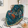 Custom Woven Jacquard throw blanket Tapestry with Fringes